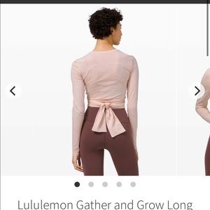 Lululemon Grow and Gather Pink Long Sleeve Top